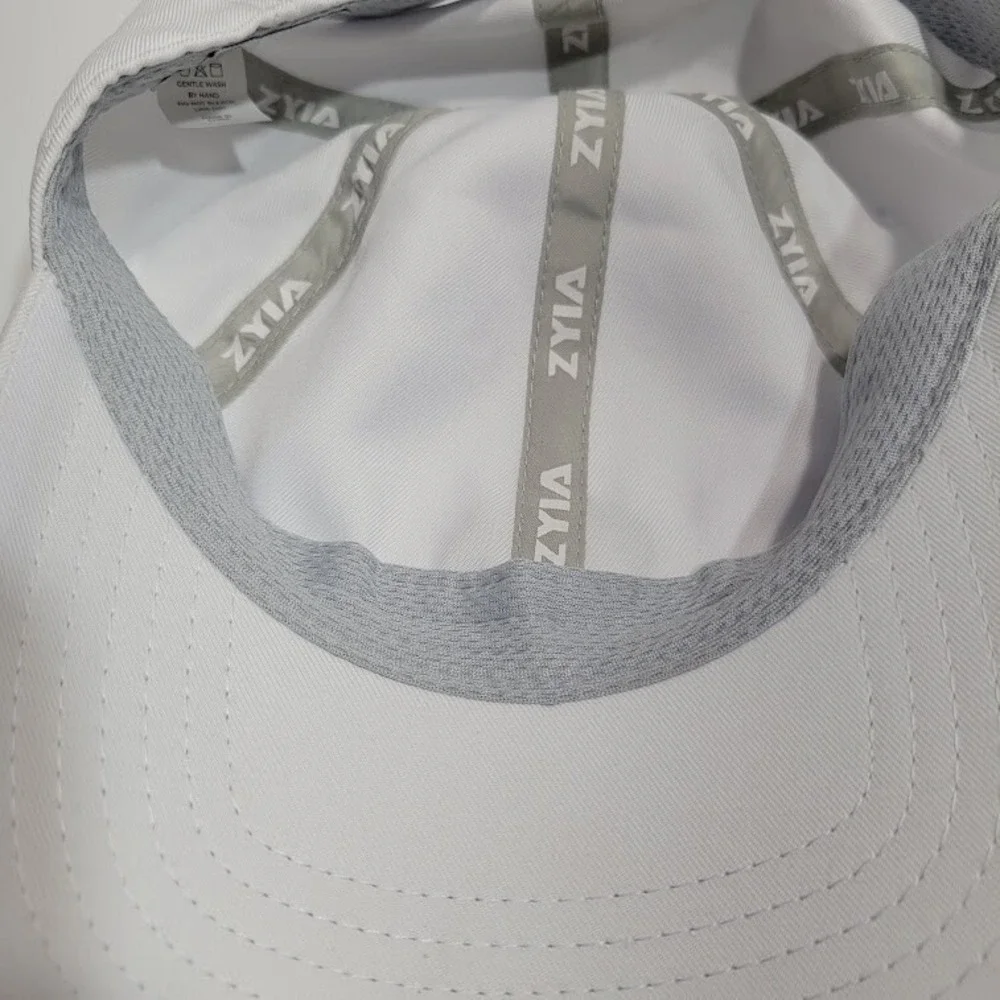 Zyia Active White Adjustable Strapback Hat Baseball Cap